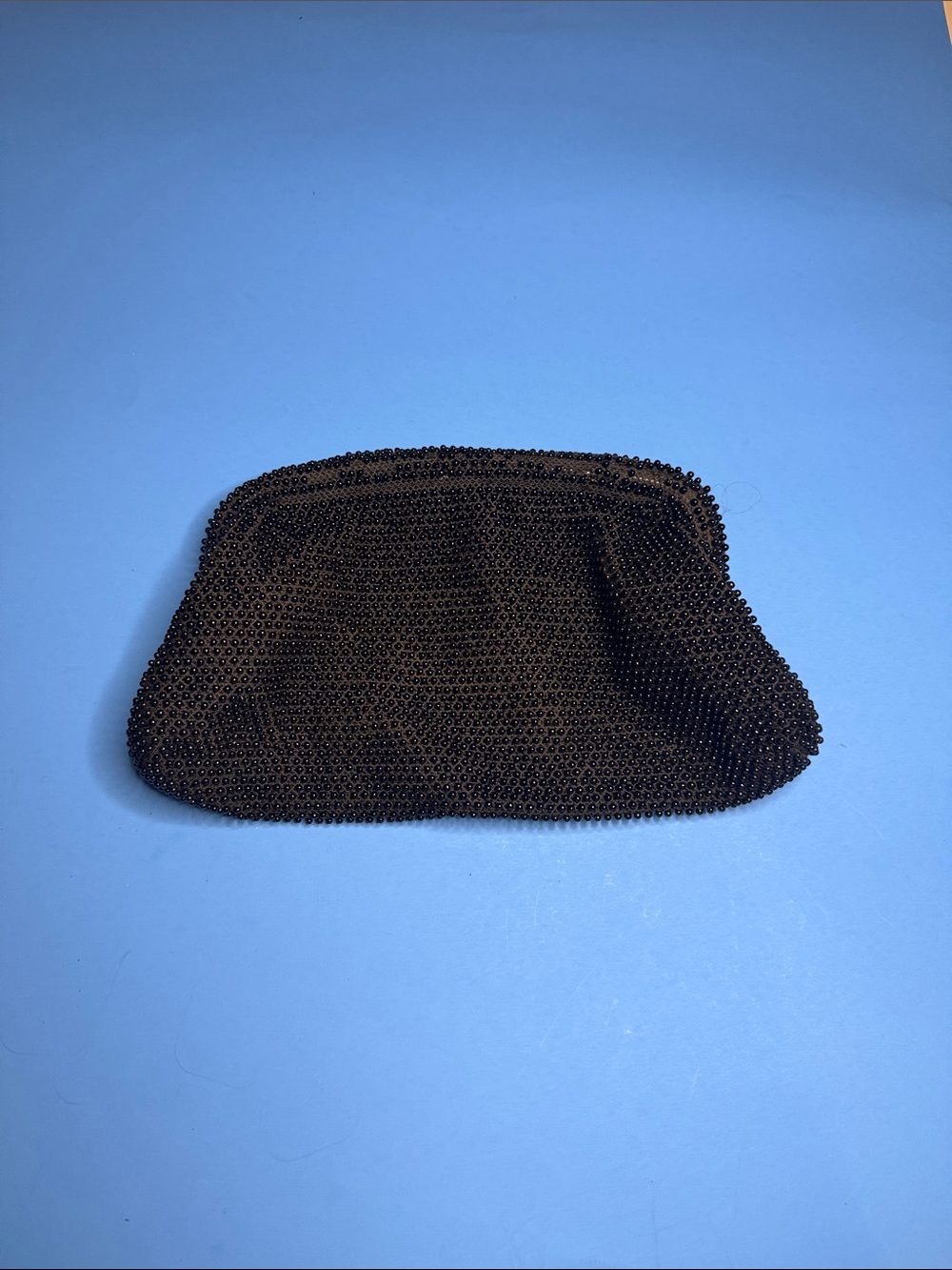 1950s Vintage Corde Bead Black Beaded Evening Clutch Bag - Women Accessories